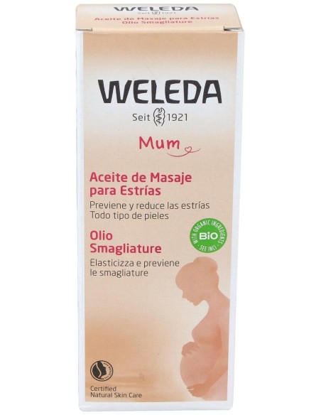 Weleda Aceite De Masaje Para Estrías, 100 Ml