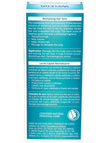 Locion Capilar Revitalizante Con Romero 100Ml.