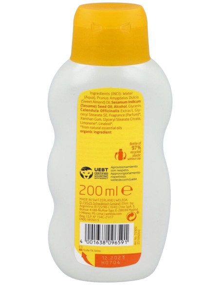 Baño De Crema De Calendula 200Ml.(Plastico)