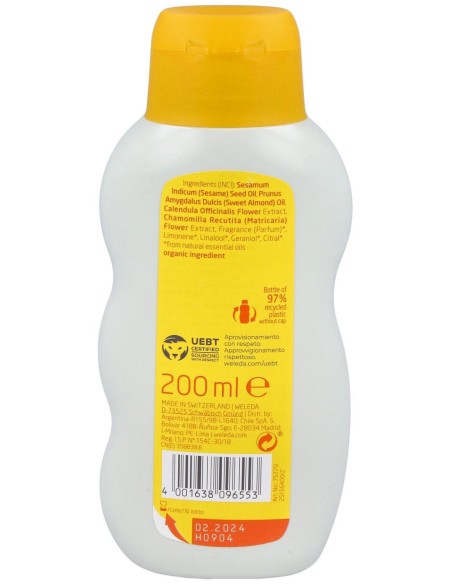 Weleda Aceite De Caléndula Bebés Y Niños, 200 Ml