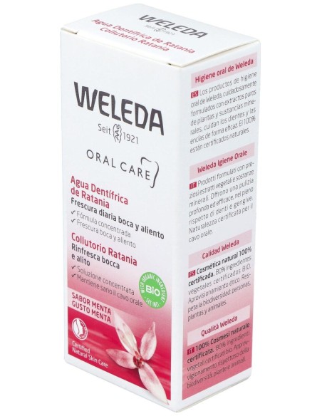 Weleda Agua Dentífrica De Ratania Sabor Menta 50Ml