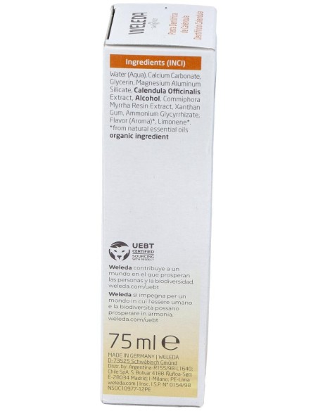 Oral Care Pasta Dentrífrica De Caléndula 75 Ml