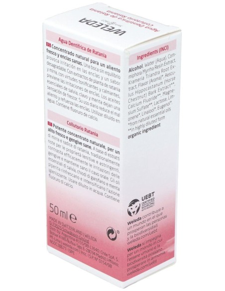 Weleda Agua Dentífrica De Ratania Sabor Menta 50Ml
