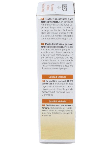 Oral Care Pasta Dentrífrica De Caléndula 75 Ml