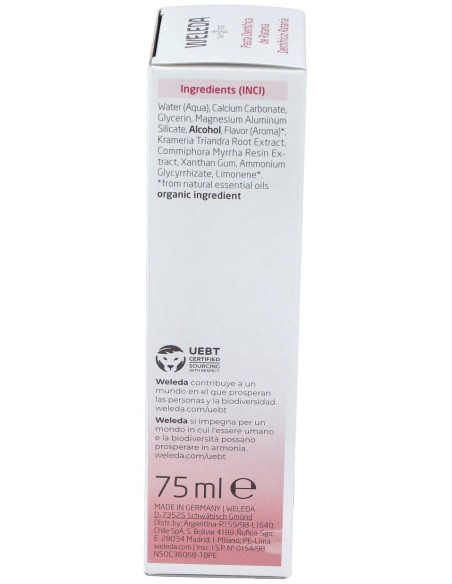 Weleda Pasta Dentífrica De Ratania Sabor Menta 75Ml