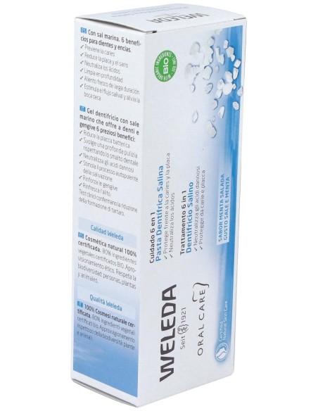 Weleda Pasta Dentífrica Salina Sabor Menta Salada 2X75Ml