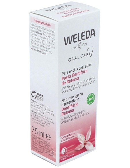 Weleda Pasta Dentífrica De Ratania Sabor Menta 75Ml