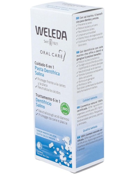 Weleda Pasta Dentífrica Salina Sabor Menta Salada 2X75Ml