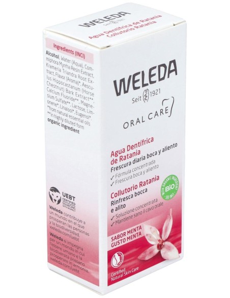 Weleda Agua Dentífrica De Ratania Sabor Menta 50Ml