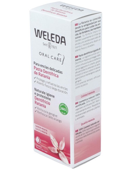 Weleda Pasta Dentífrica De Ratania Sabor Menta 75Ml
