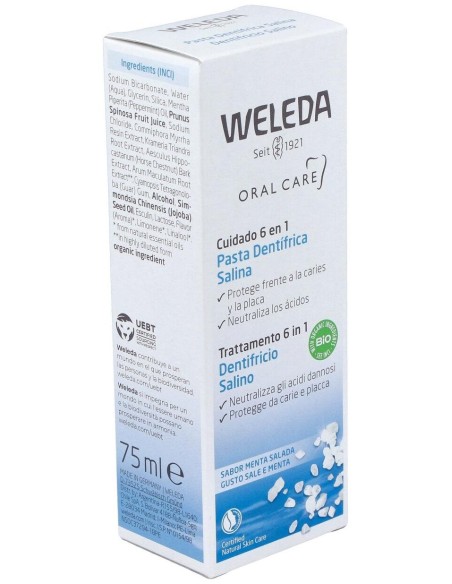 Weleda Pasta Dentífrica Salina Sabor Menta Salada 2X75Ml