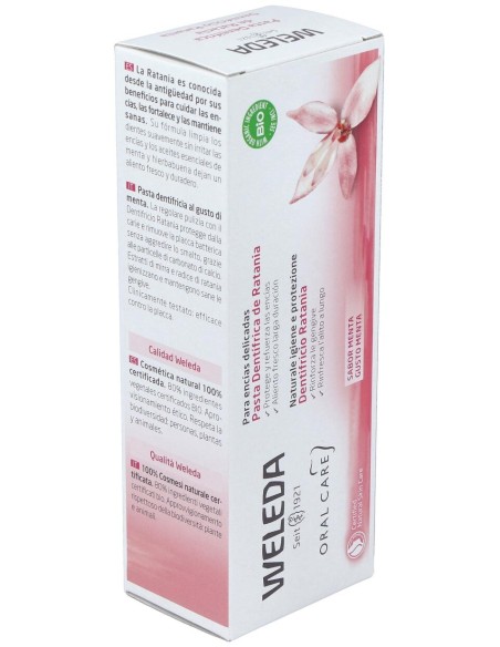 Weleda Pasta Dentífrica De Ratania Sabor Menta 75Ml