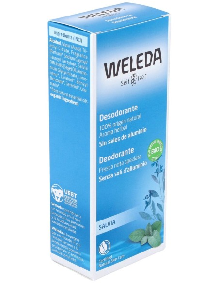 Salvia Desodorante 100% Origen Natural Spray 100 Ml
