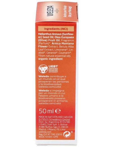 Aceite De Arnica Para Masaje 50Ml.