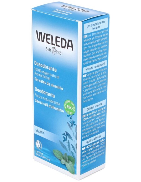 Salvia Desodorante 100% Origen Natural Spray 100 Ml