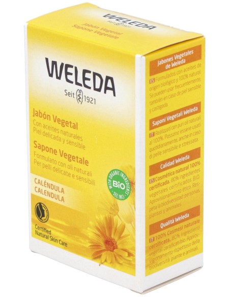 Weleda Jabón Vegetal De Caléndula, 100 G