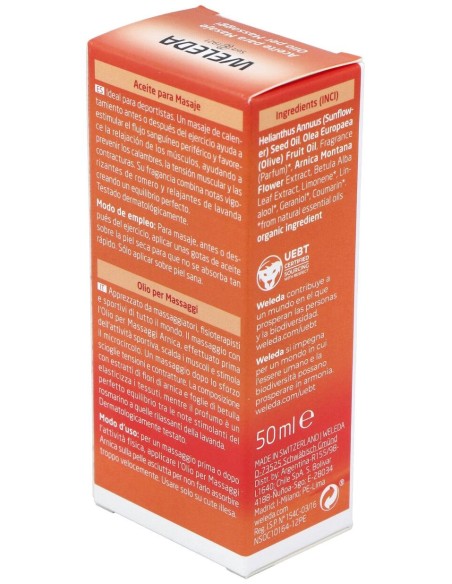 Aceite De Arnica Para Masaje 50Ml.
