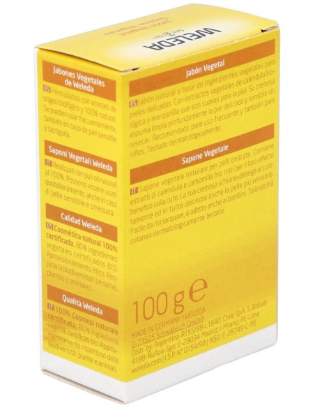 Weleda Jabón Vegetal De Caléndula, 100 G