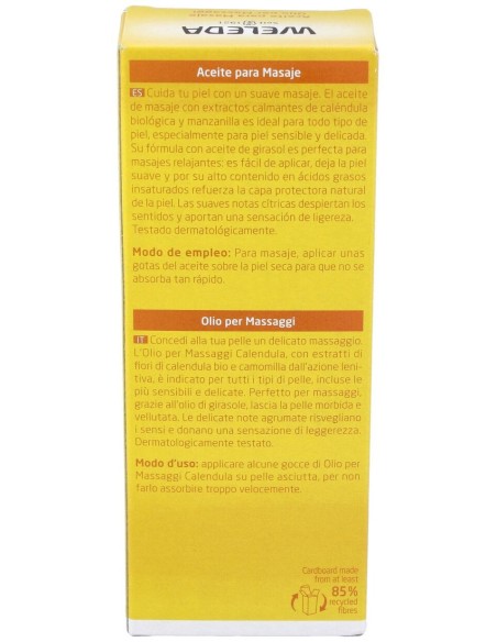 Weleda Aceite Para Masaje Con Caléndula, 100 Ml