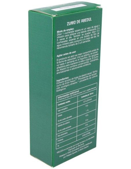Zumo (Jugo) De Abedul Weleda 250 Ml.