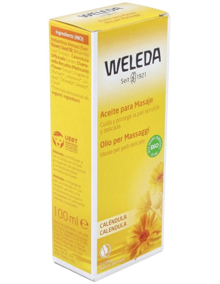 Weleda Aceite Para Masaje Con Caléndula, 100 Ml