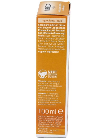 Weleda Aceite Corporal Nutritivo De Espino Amarillo 100Ml