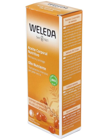 Weleda Aceite Corporal Nutritivo De Espino Amarillo 100Ml