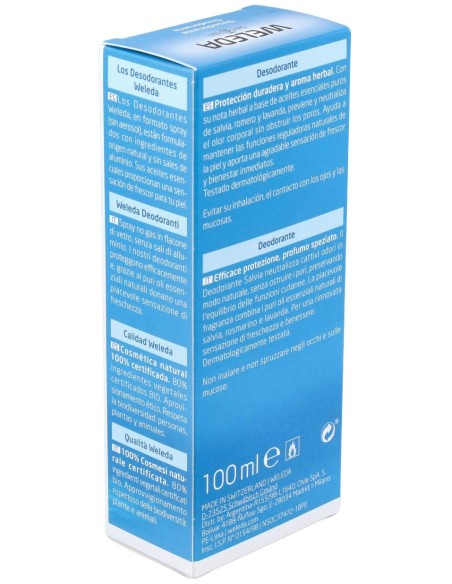 Salvia Desodorante 100% Origen Natural Spray 100 Ml