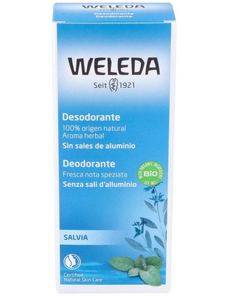 Salvia Desodorante 100% Origen Natural Spray 100 Ml