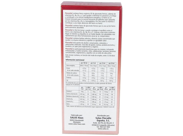 Floradix® Floravital® Hierro+Vitaminas 250Ml