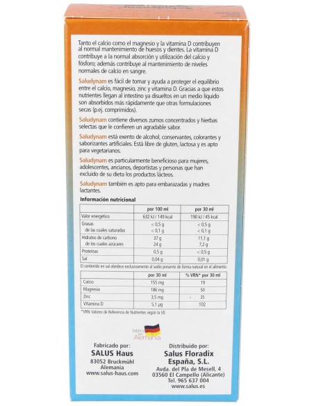Saludynam Calcio+Magnesio 250Ml