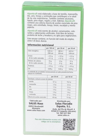 Alpenkraft V.Respiratorias 250Ml
