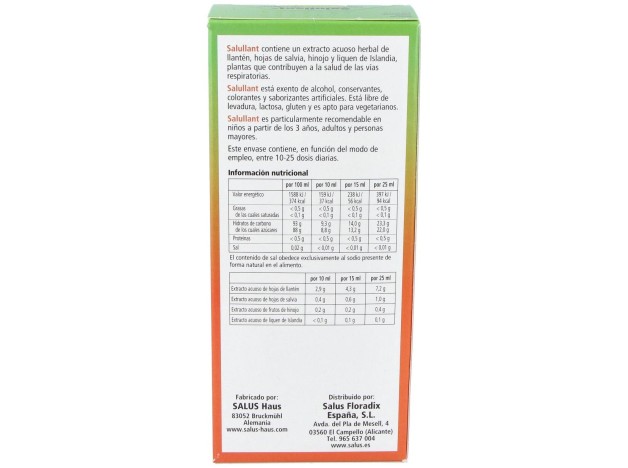Salullant Llanten Expectorante Jarabe 250Ml