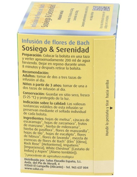 Infusion Flores Bach Sosiego Y Serenidad 15Sbrs.
