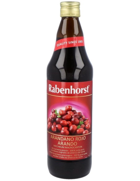 Rabenhorst Zumo De Arandano Rojo Americano 750Ml