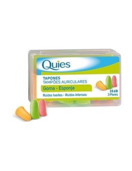 Tapones Quies goma Colores 6 U