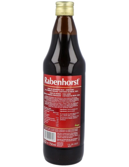 Rabenhorst Zumo De Arandano Rojo Americano 750Ml