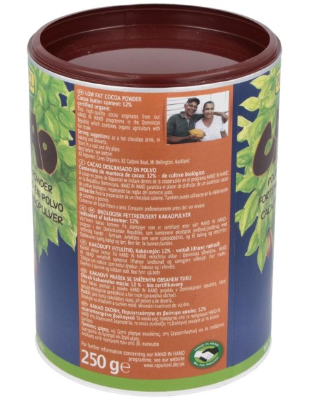 Cacao Desgrasado Polvo 250Gr. Bio S/A Vegan