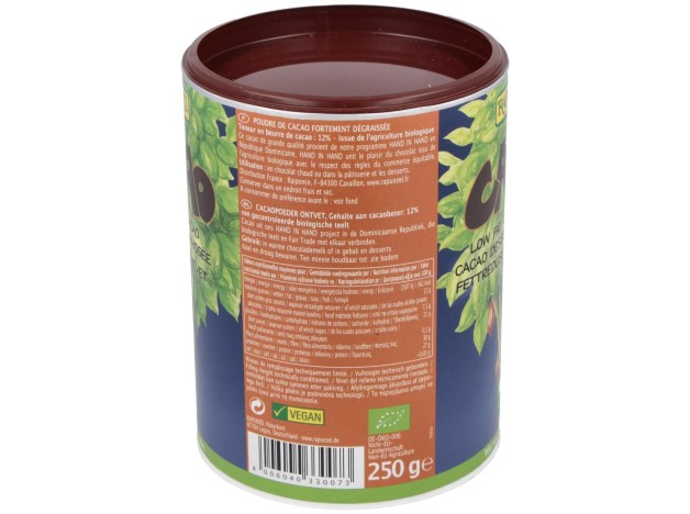 Cacao Desgrasado Polvo 250Gr. Bio S/A Vegan