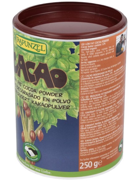 Cacao Desgrasado Polvo 250Gr. Bio S/A Vegan