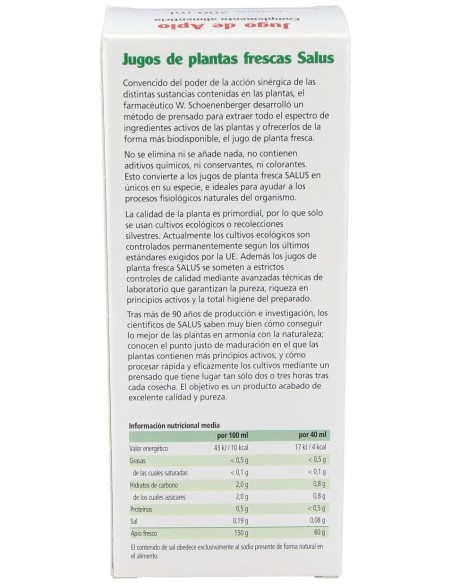 Jugo De Apio 200Ml. Schoenenberger