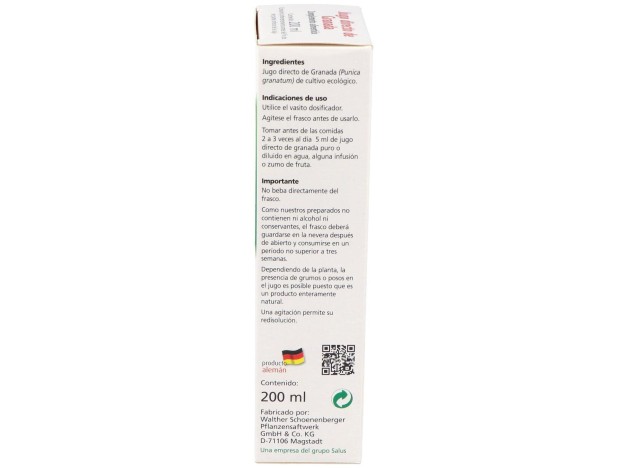 Jugo De Granada 200Ml. Schoenenberger
