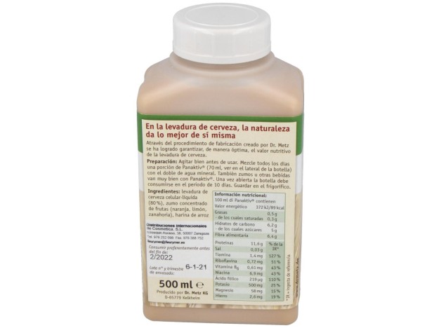 Fleurymer Panaktiv Levadura Líquida Metz 500Ml