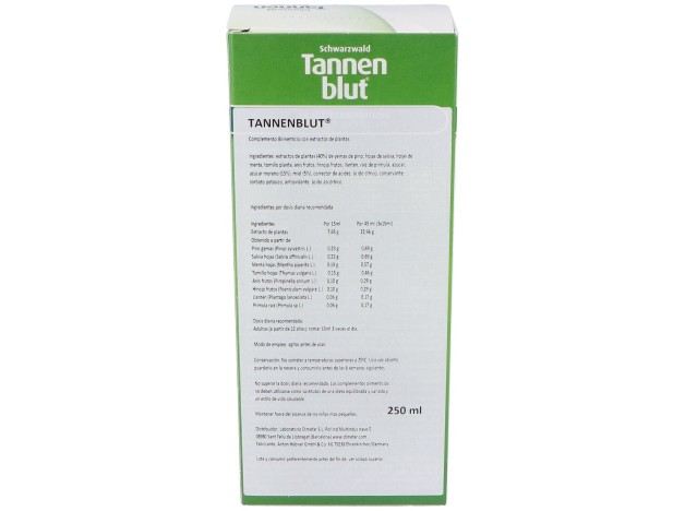 Tannenblut Bronquial Jarabe 250Ml.