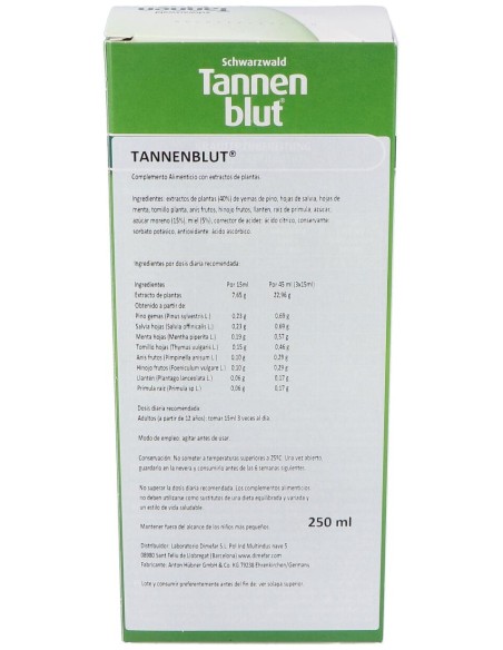 Tannenblut Bronquial Jarabe 250Ml.