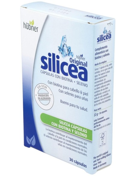 Hübner Silicea + Biotina + Selenio 30 Cáps.