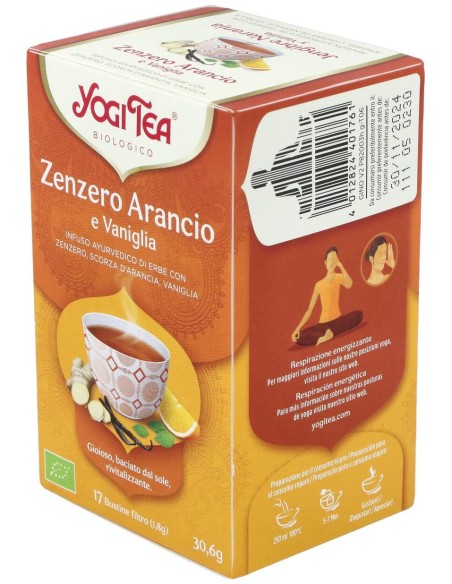 Yogi Tea Jengibre-Naranja-Vainilla 17Infusiones