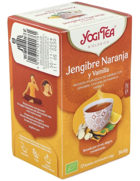 Yogi Tea Jengibre-Naranja-Vainilla 17Infusiones