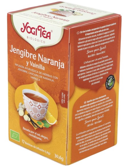 Yogi Tea Jengibre-Naranja-Vainilla 17Infusiones