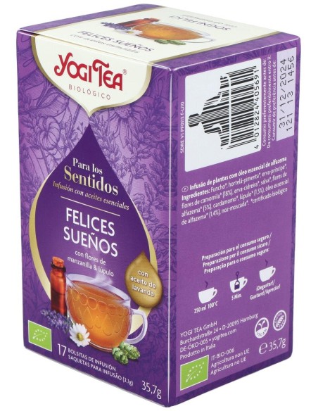 Yogi Tea Felices Sueños Para Los Sentidos 17Inf.